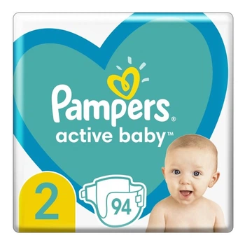 Підгузки Pampers Active Baby Розмір 2 (Mini) (4-8 кг) (94 шт.)