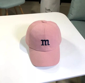 Дитяча кепка Бейсболка M&m's (Эмемдемс) з гнутим козирком Рожева, Унісекс