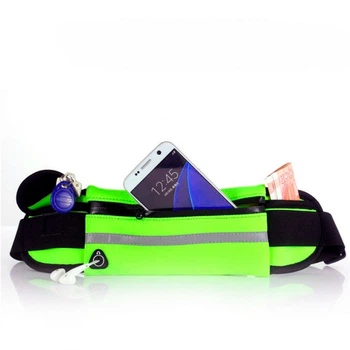 Сумка для бега Спортивная сумка на пояс 20 х 10 х 2 см RunningBag Влагостойкая Green (YT050304)