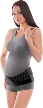 Бандаж до и послеродовой пористый с ребрами жесткости Торос-Груп пояс для беременных Тип-114-П (ч) размер 4 Черный 1 шт (4820114088604)