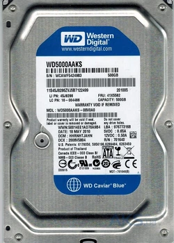 Жесткий диск Western Digital 500ГБ 7200rpm 16МБ 3.5" SATA II (WD5000AAKS)