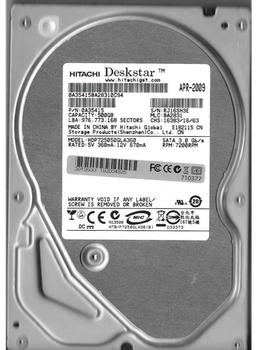 Жесткий диск Hitachi Deskstar 500ГБ 7200rpm 16МБ 3.5" SATA II (HDP725050GLA360)