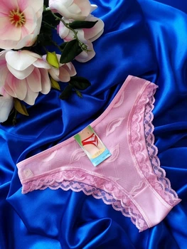 Трусики сліп MLM літні з мереживом S/M рожеві (T_2056Р)