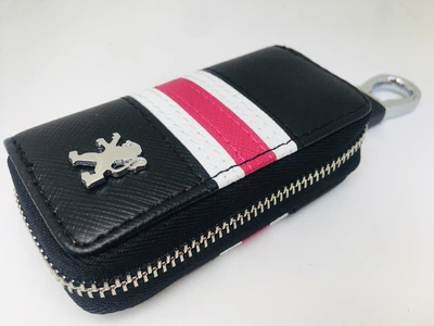 Ключница для авто KeyHolder Prestige Car PEUGEOT Черно-белая с красным