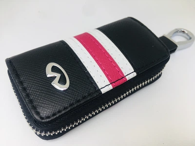 Ключница для авто KeyHolder Prestige Car INFINITI Черно-белая с красным
