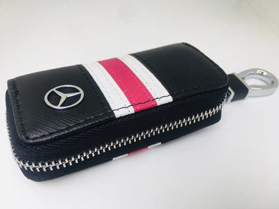Ключница для авто KeyHolder Prestige Car MERCEDES Черно-белая с красным