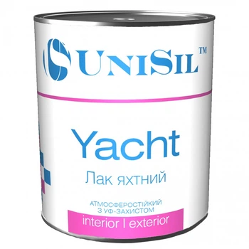 Лак яхтный Unisil Yacht, ТМ "Unisil", шелковисто-матовый, 0,75л. (1759395967)