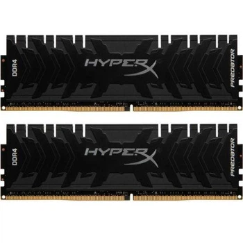 Пам'ять 8Gb x 2 (16Gb Kit) DDR4, 3333MHz, Kingston HyperX Predator, Black, 16-18-18, 1.35V, з радіатором (HX433C16PB3K2/16)
