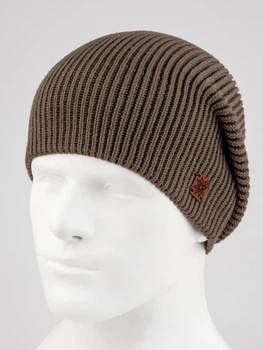 Шапка-ковпак чоловіча з пряжі HELSINKI One Size (56-60) Коричневий