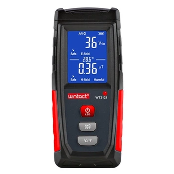 Детектор электромагнитного излучения WINTACT 1-1999В/м 0,01-99,9μt Черный (622837)