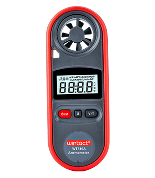 Анемометр цифровой 0,7-30м/с, -10-45°C WINTACT WT816A