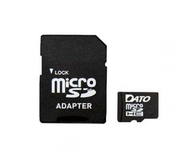Карта пам'яті microSDHC DATO 4Gb class 4 (adapter SD)