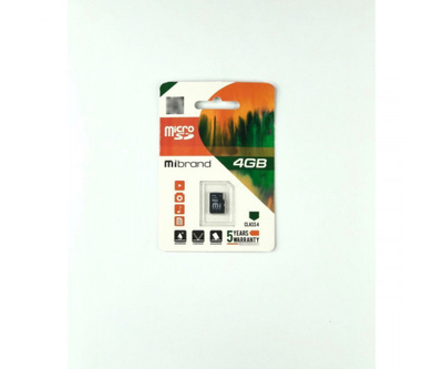 Карта пам'яті microSDHC Mibrand 4Gb class 4