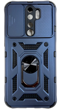 Чохол New Armor з кільцем-підставкою на Xiaomi Redmi Note 8 Pro темно-синій