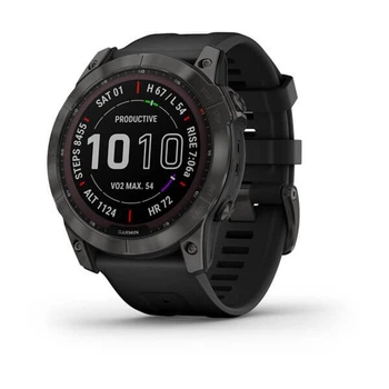 Смарт-годинник GARMIN Fenix 7X Sapphire Solar Carbon Gray DLC Titanium with Black Band (010-02541-10/11)