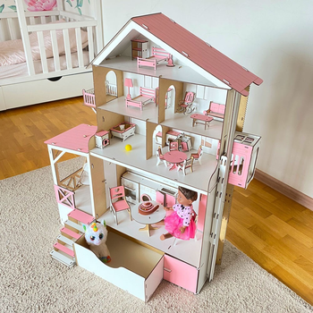 Кукольный домик Адель Шарман, для кукол до 30 см (7 предметов мебели и интерьера)