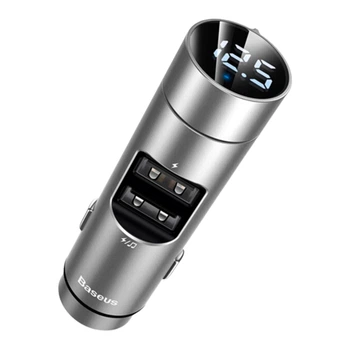 FM-трансмітер Baseus Energy Column Car Wireless MP3 Charger Silver (CCNLZ-0S) [52562]