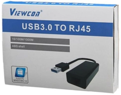 Адаптер Viewcon USB Type-A на Gigabit Ethernet Black (VE874)