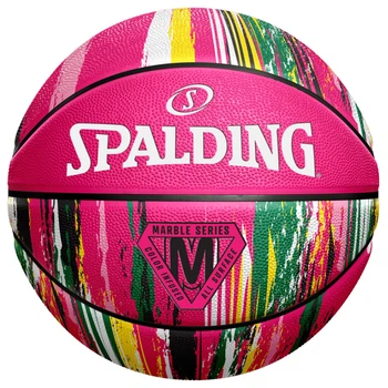 Баскетбольный мяч Spalding Marble Series Pink, размер 7, для игры на улице, резиновый, усиленная бутиловая камера с нейлоновой нитью, склеенные панели, подходит для тренировок и игр.(OB_C0CAC96A868A)