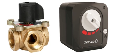 Трехходовой клапан с электроприводом Tervix Pro Line 1", DN 25, 3-точки, 124 сек, 8 Нм, 230В, 312133