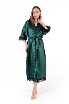 Халат женский Angelo dolce l-12-1 108-112 3XL Изумруд