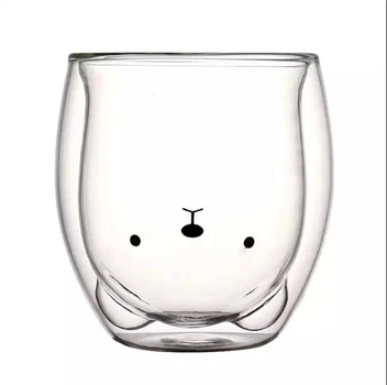 Стакан c двойными стенками Двойным дном Мишка 250 ml cup002