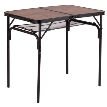 Стіл складаний Bo-Camp Decatur 90x60 см, алюмінієвий каркас, до 50 кг, Black/Wood look (1404200)