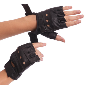 Тактичні рукавички шкіряні без пальців MATSA SPORT WorkOut BC-0004 M