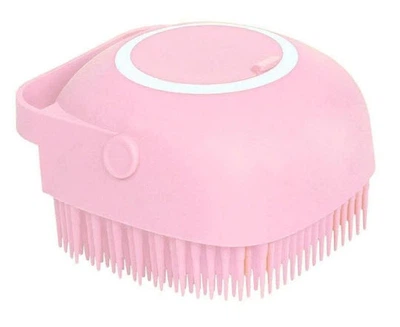Силіконова масажна мочалка Silicone Massage Bath Brush Рожева
