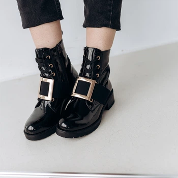 Ботинки женские Fashion Alabama 3293 37 размер 24 см Черный
