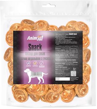 Лакомство AnimAll Snack утиные медальоны с треской для собак 500 г (2000981199579)