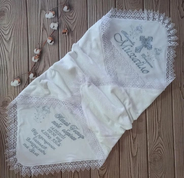 Именное Крижмо для крещения 90х90см (НП-01)