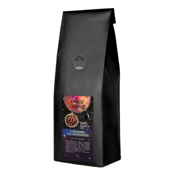 Свежеобжаренный кофе без кофеина в зернах Space Coffee Colombia Decaffeinated 100% арабика 1000 грамм