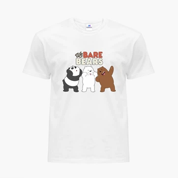 Дитяча футболка Вся правда про ведмедів (We Bare Bears) (9224-2667) 158-164 см Бавовна Білий