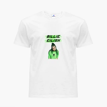 Детская футболка Билли Айлиш (Billie Eilish) (9224-1207) 146-152 см Хлопок Белый