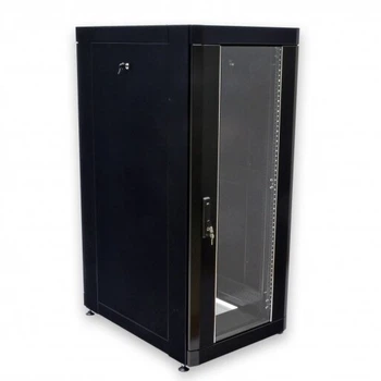 Шафа серверна підлогова CMS 19", 18U, 907х610х865мм (В*Ш*Г), розбірна, чорна, UA-MGSE1868MB