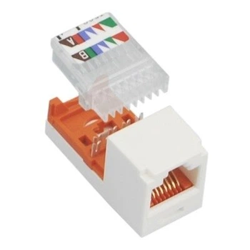 Модуль Panduit Keystone RJ45, UTP, cat.5e, Mini-Com, белый, Leadframe Style, CJ588AWY