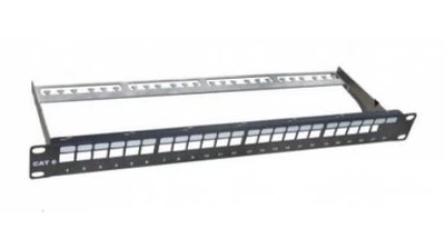 Патч-панель модульная Hypernet 19", 24 порта,1U, UTP c менеджментом кабеля PP-M24-UTP