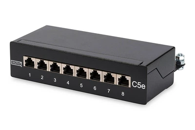 Настенная патч-панель Digitus 8 портов, 1U, cat.5е, STP, DN-10001