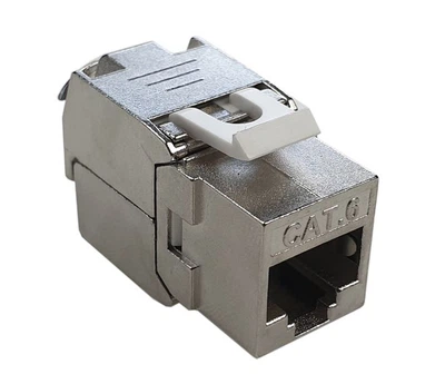 Модуль Keystone RJ-45, STP, сat.6, узкий, неэкранированный, 180° безинструментальный черный