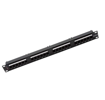 Патч-панель сетевая Premium Line 24 порта UTP, 1U, кат.6, Dual Type IDC, черный 176722412