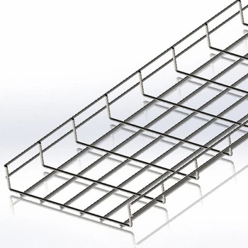 Лоток сетчатый CMS 300х50х2500, проволока Ø5 мм, белый цинк CMS-WBC5-30050Z