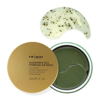 Универсальные успокаивающие патчи с маслом аллигатора Trimay Alligator & Cica Hydrogel Eye Patch