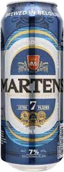 Упаковка пива Martens Extra 7 Pilsener светлое фильтрованное 7% 0.5 л x 24 шт (5411616004828)