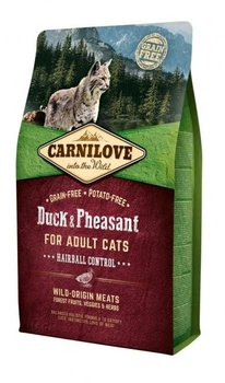 Cухой корм Carnilove Cat Duck & Pheasant Hairball Controll для взрослых кошек для выведения волосяных комков 6 кг (8595602512331)