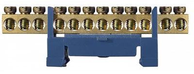 Шина нульова 12 отворів BC-512 6х9 на ДИН-рейку АСКО-УКРЕМ