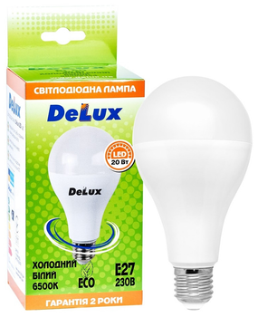 Лампа світлодіодна 20Вт E27 6500K DELUX BL 80