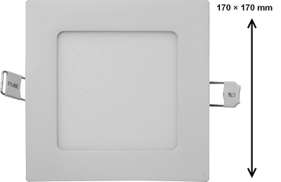 Светильник LED 12W 4500К 860Lm квадрат ECOSTRUM Общий:170*170мм Врезной:160*160мм