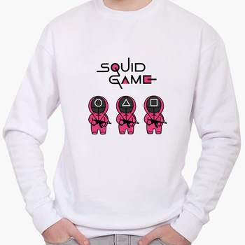 Свитшот мужской Игра в кальмара (Squid Game) (8771-3376) Белый XXL
