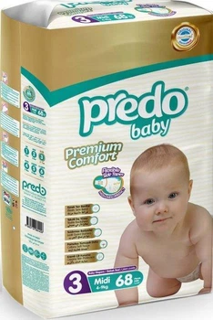 Подгузники Predo Baby Diaper Jumbo Midi Size 3 4-9 кг 68 шт.